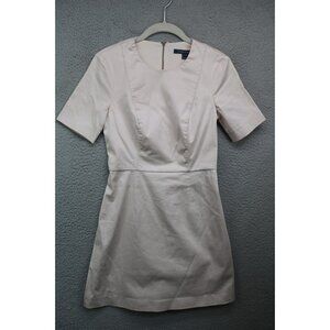 French Connection Back Zip Dress-Size 0-Stretchy-Cut-Out Back-Whip Stitches
